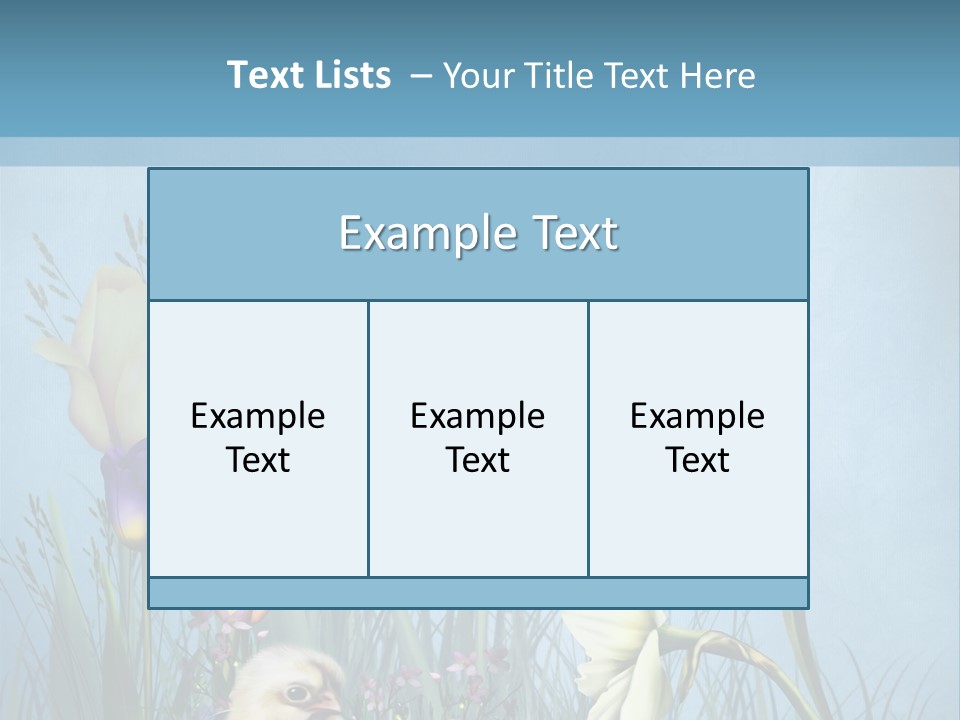 Niebieski Kwiat Ilustracja PowerPoint Template