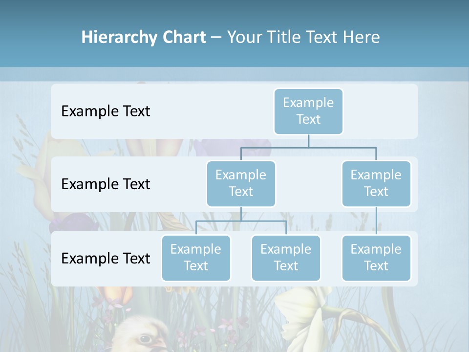 Niebieski Kwiat Ilustracja PowerPoint Template