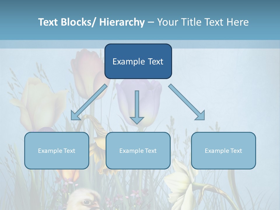 Niebieski Kwiat Ilustracja PowerPoint Template