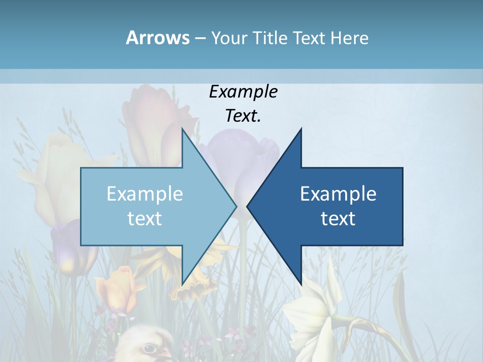Niebieski Kwiat Ilustracja PowerPoint Template