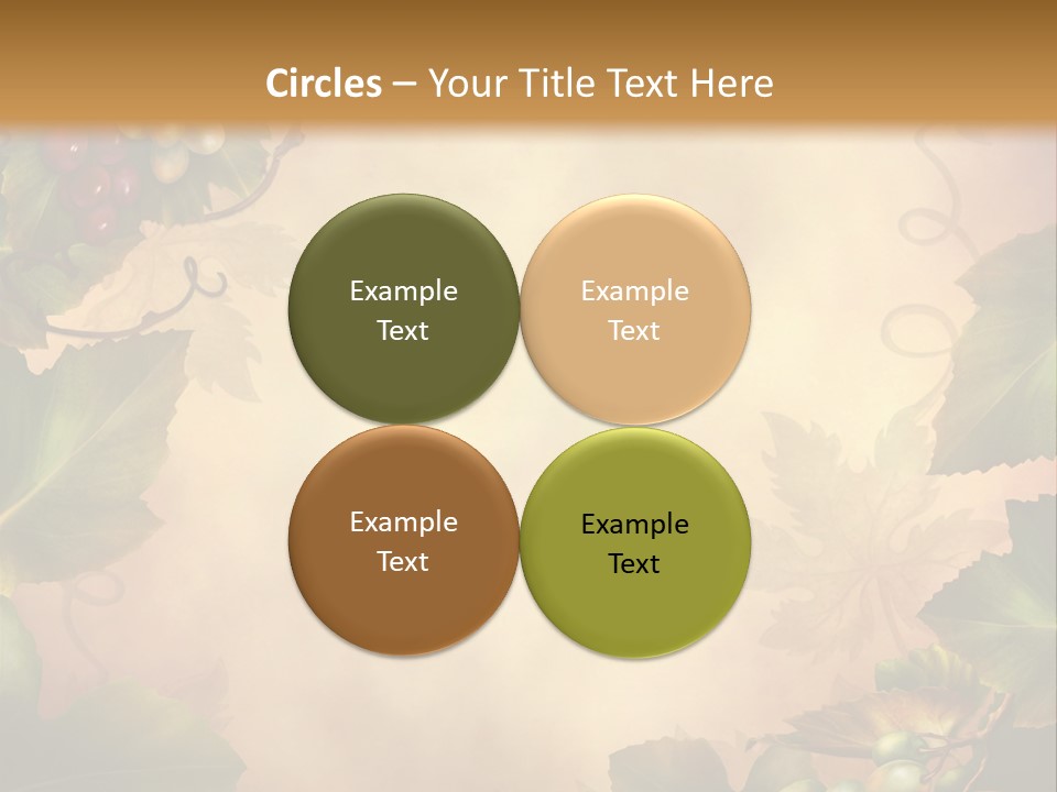 Retro Bluszcz Winogrona PowerPoint Template