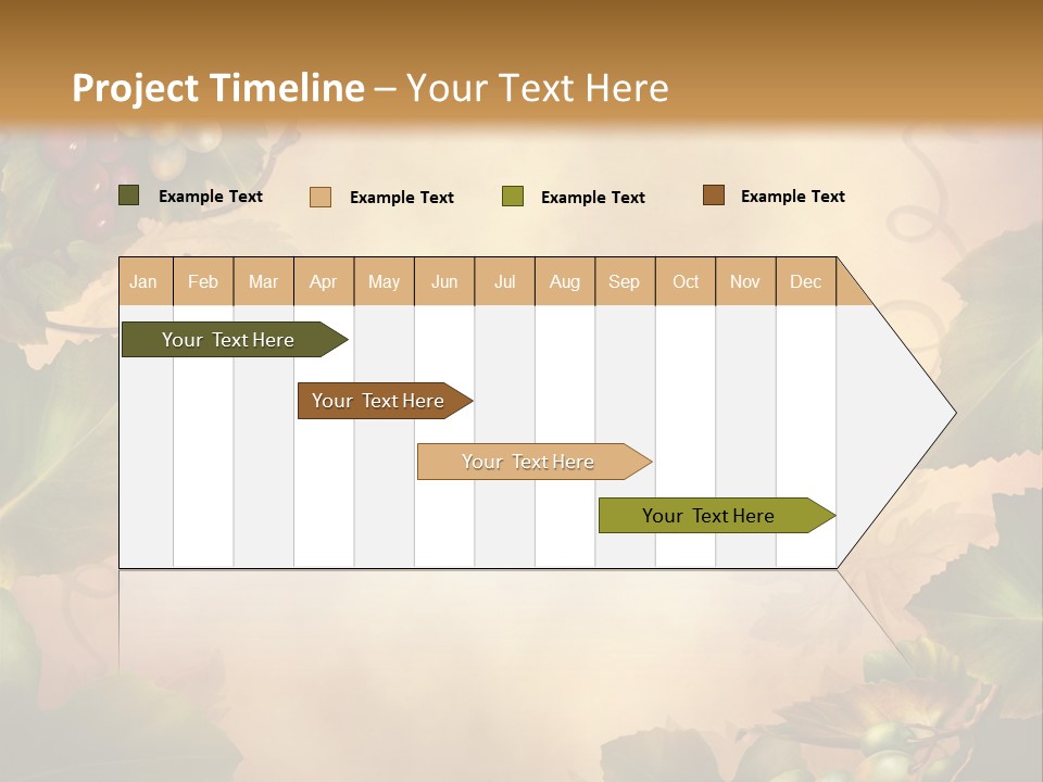 Retro Bluszcz Winogrona PowerPoint Template