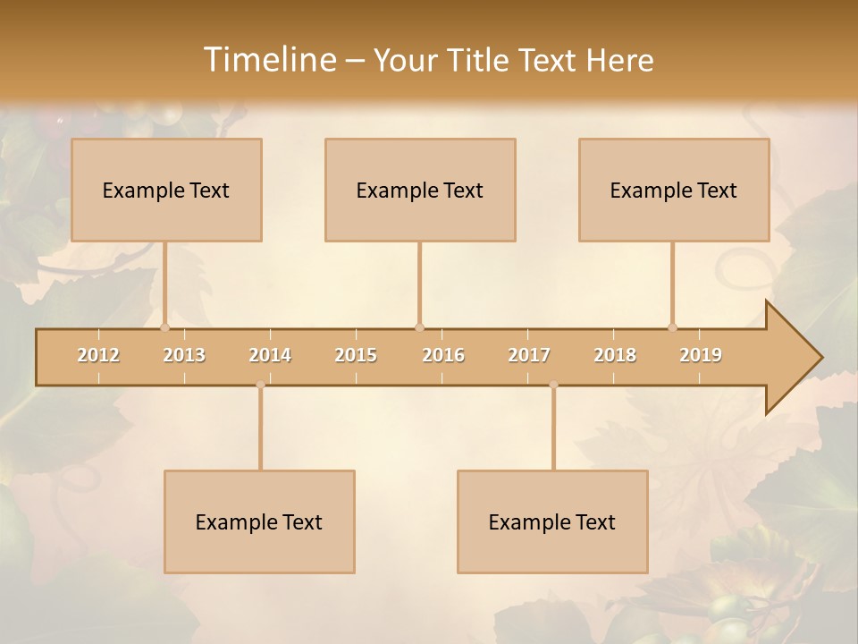 Retro Bluszcz Winogrona PowerPoint Template