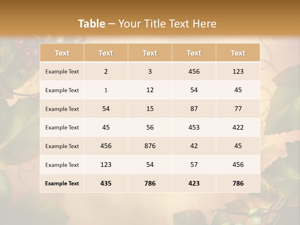 Retro Bluszcz Winogrona PowerPoint Template