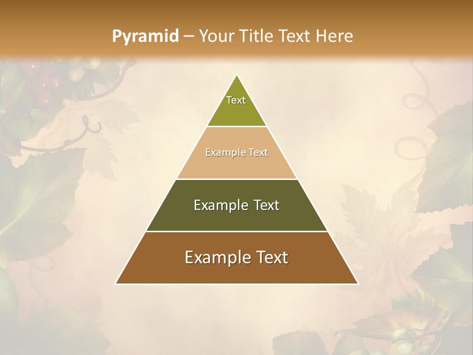 Retro Bluszcz Winogrona PowerPoint Template