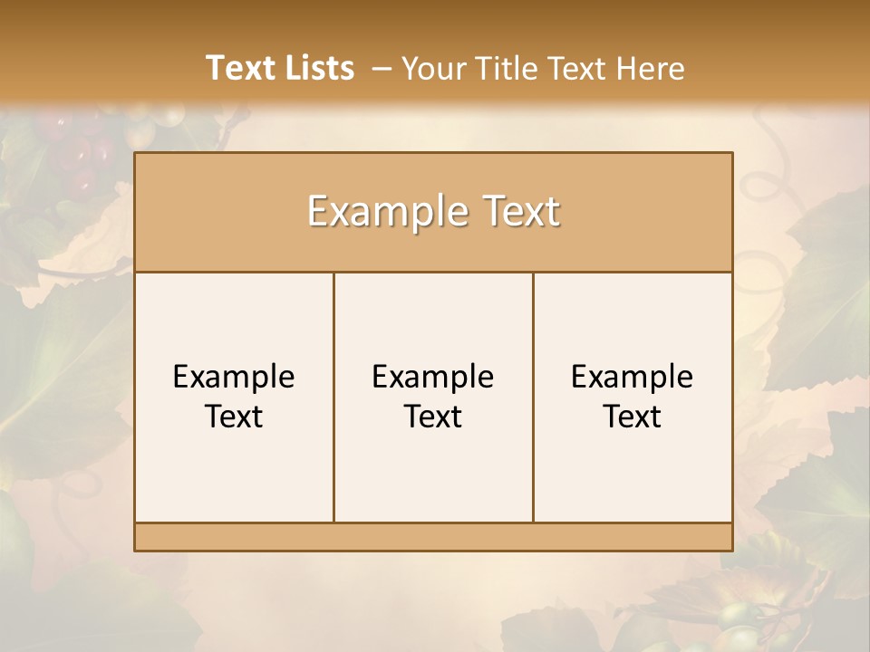Retro Bluszcz Winogrona PowerPoint Template