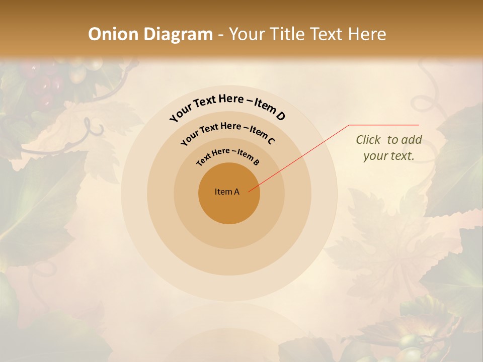 Retro Bluszcz Winogrona PowerPoint Template
