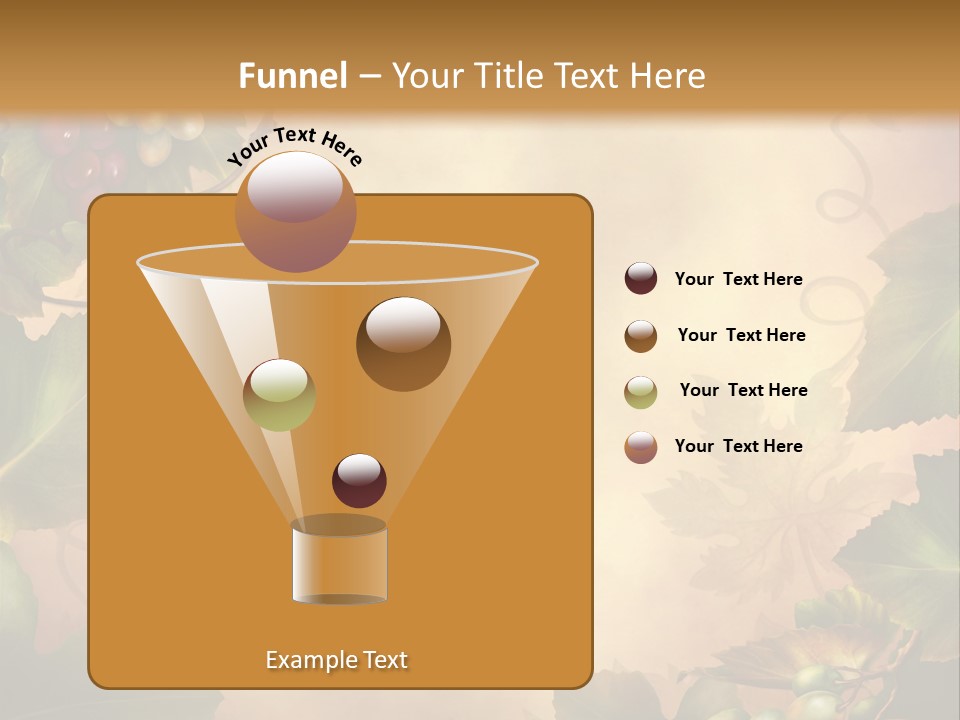 Retro Bluszcz Winogrona PowerPoint Template