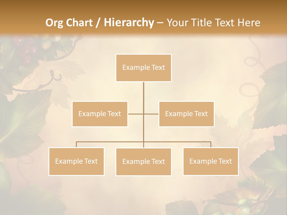 Retro Bluszcz Winogrona PowerPoint Template