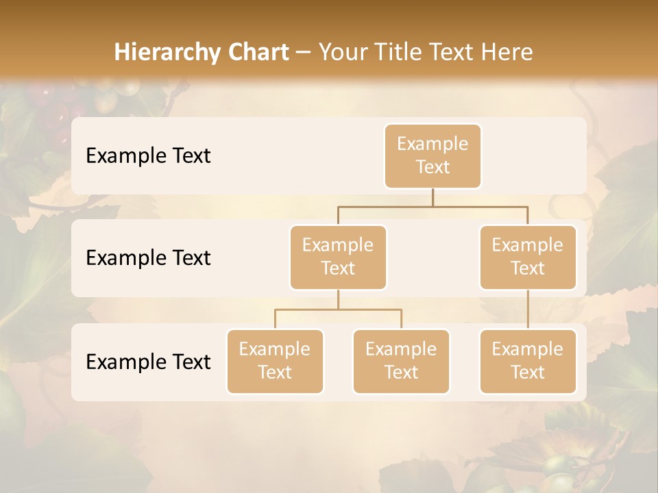 Retro Bluszcz Winogrona PowerPoint Template