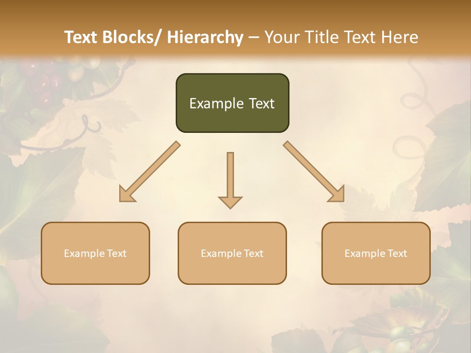 Retro Bluszcz Winogrona PowerPoint Template