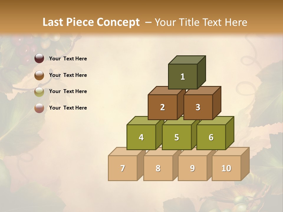 Retro Bluszcz Winogrona PowerPoint Template