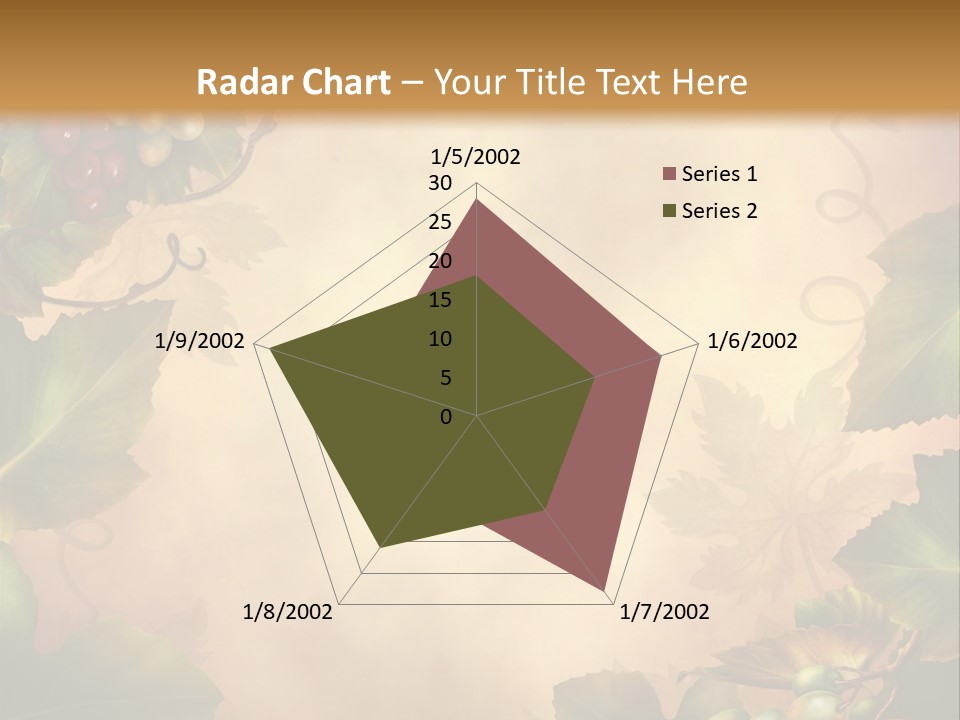 Retro Bluszcz Winogrona PowerPoint Template