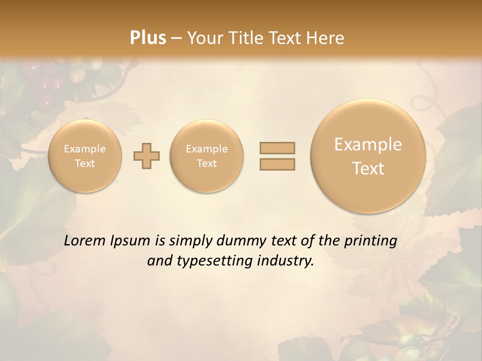 Retro Bluszcz Winogrona PowerPoint Template