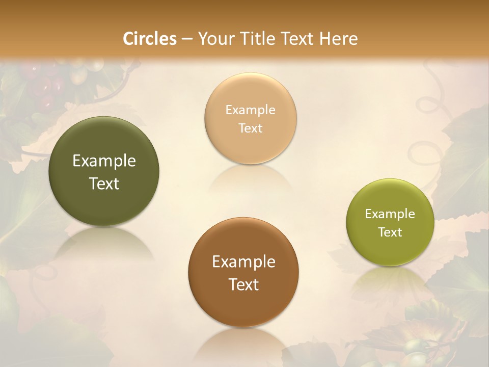 Retro Bluszcz Winogrona PowerPoint Template
