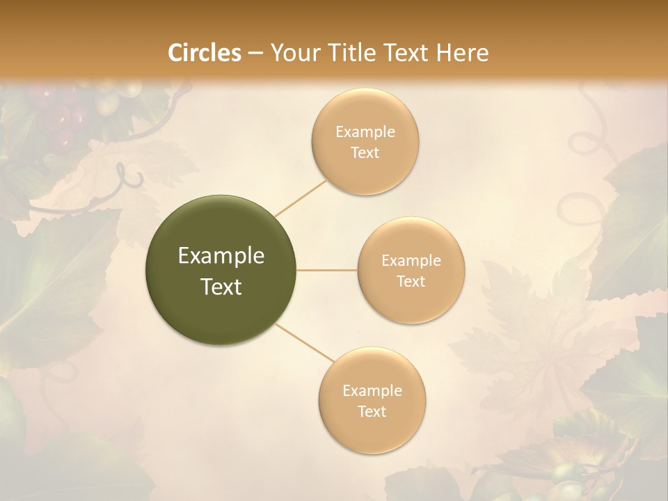 Retro Bluszcz Winogrona PowerPoint Template