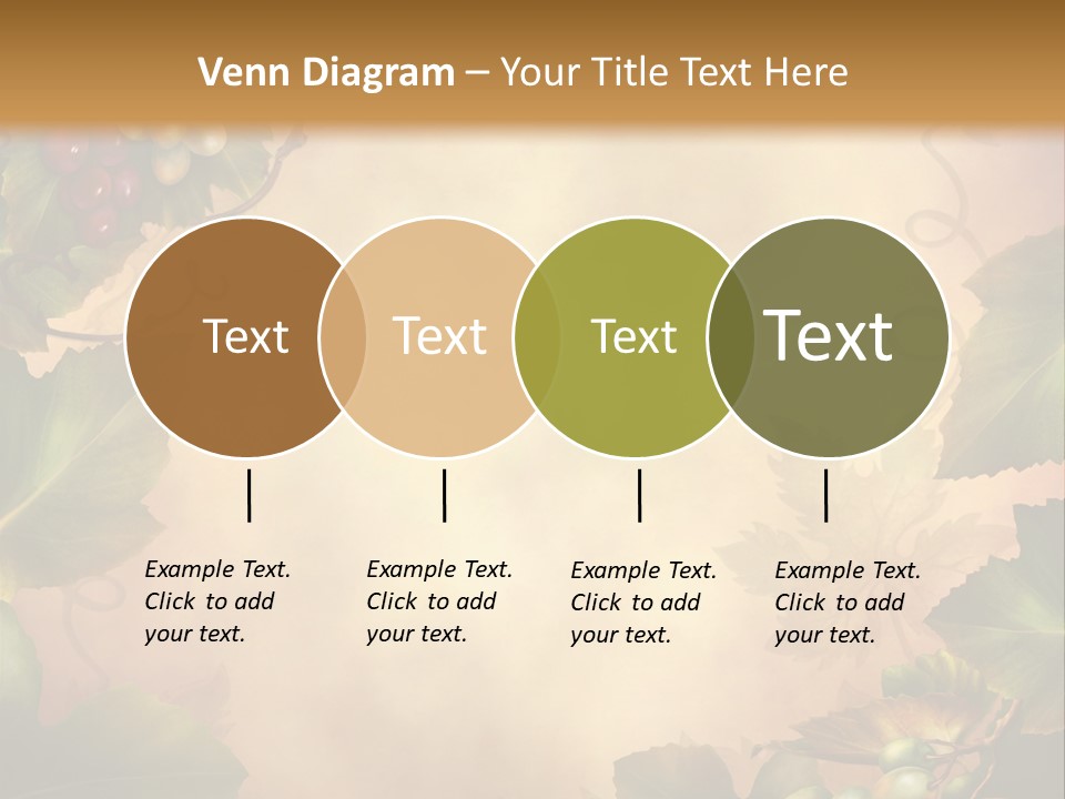 Retro Bluszcz Winogrona PowerPoint Template