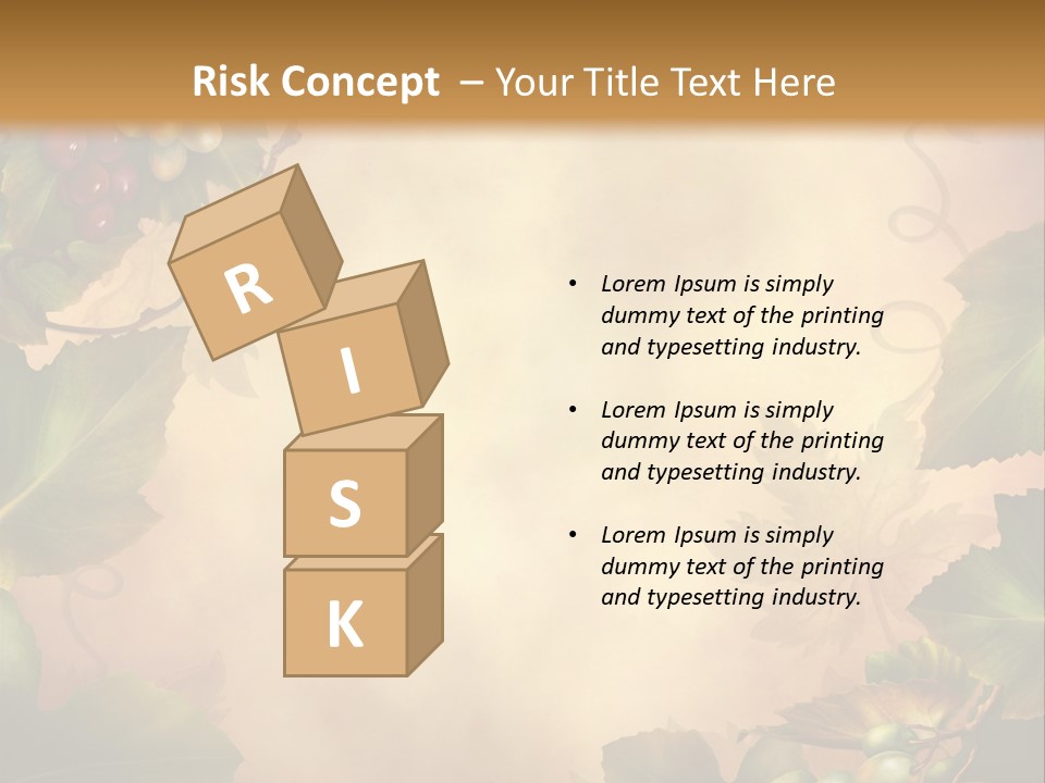 Retro Bluszcz Winogrona PowerPoint Template