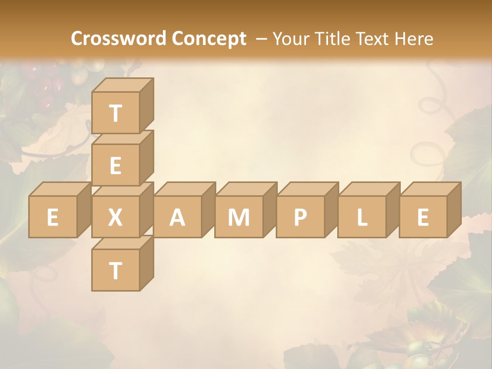 Retro Bluszcz Winogrona PowerPoint Template