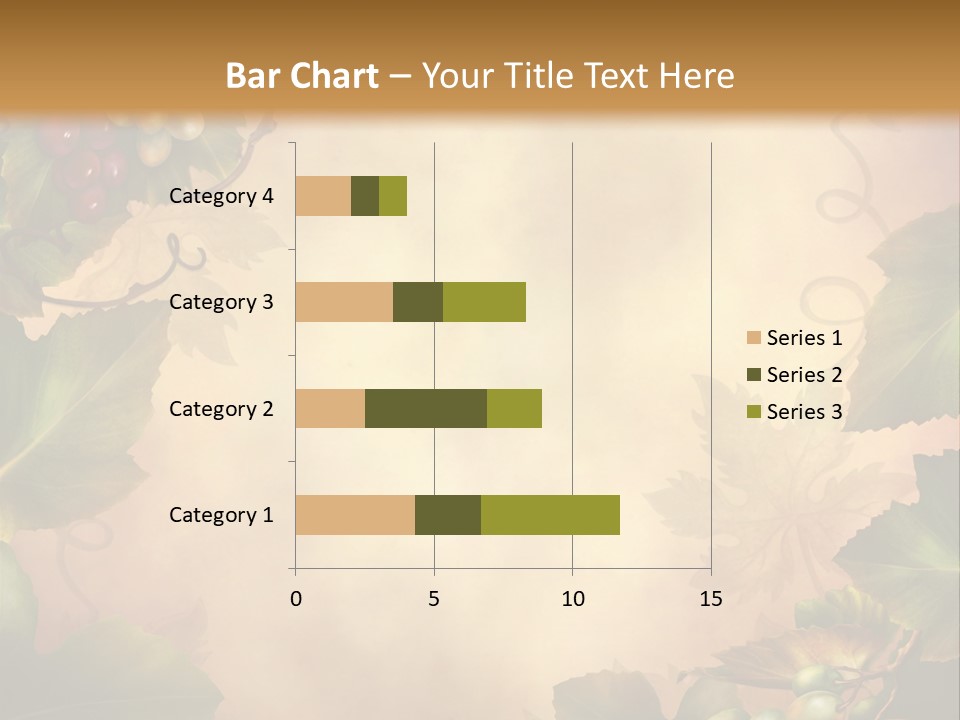Retro Bluszcz Winogrona PowerPoint Template