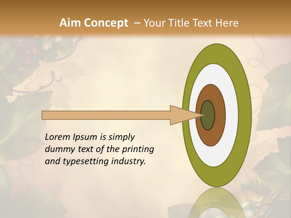 Retro Bluszcz Winogrona PowerPoint Template