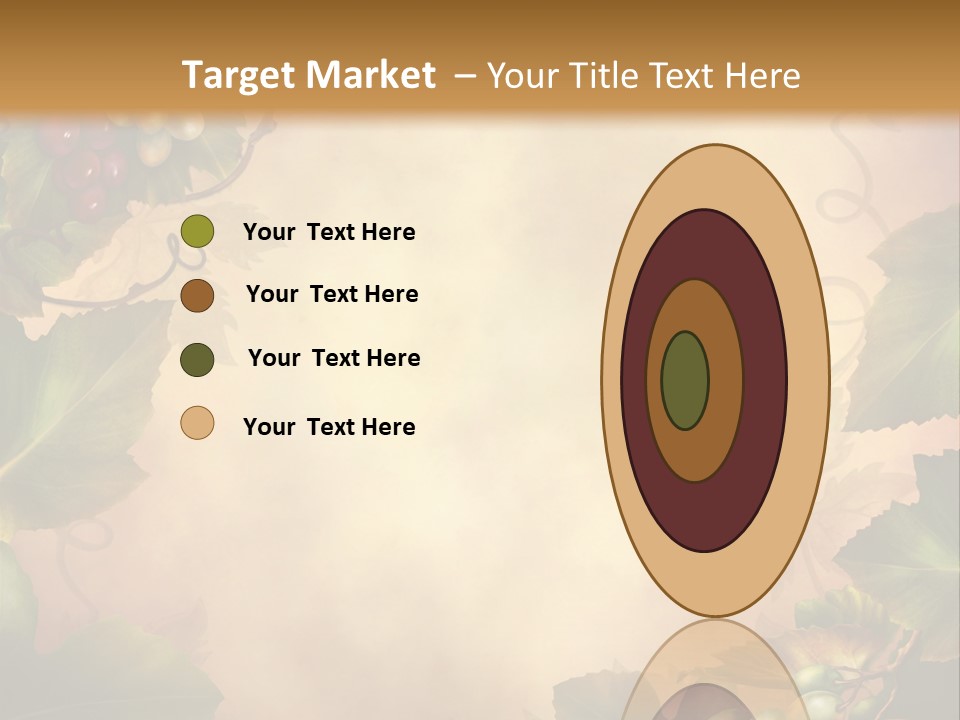 Retro Bluszcz Winogrona PowerPoint Template