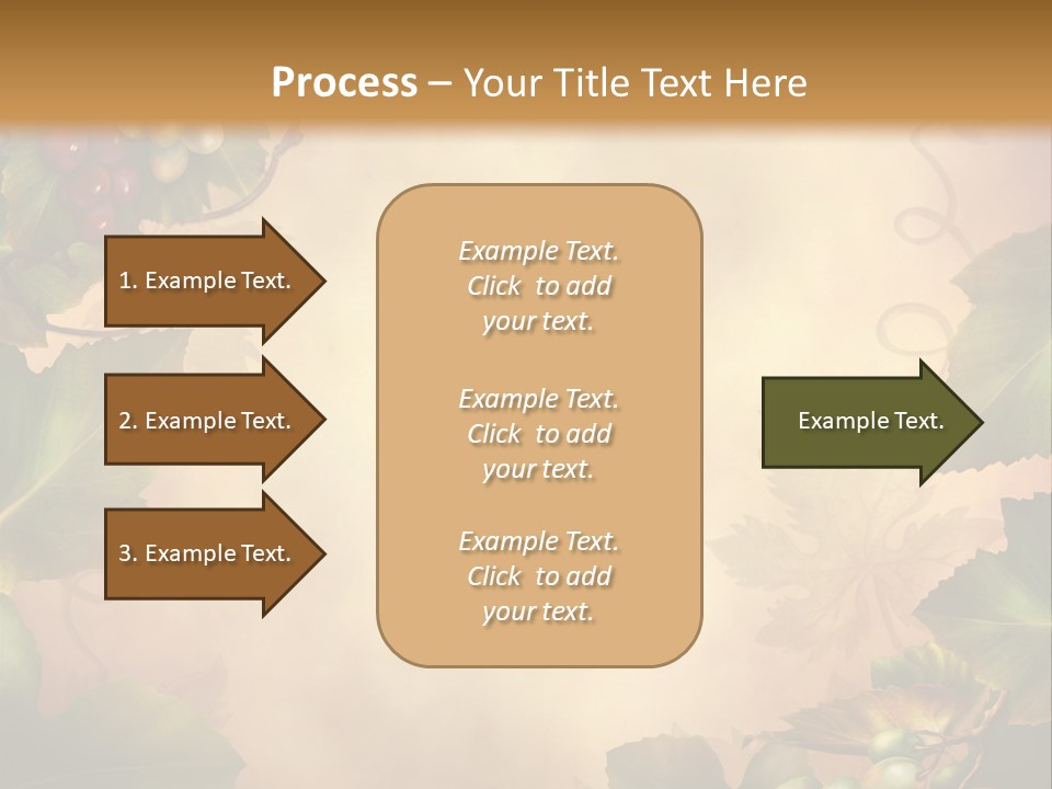 Retro Bluszcz Winogrona PowerPoint Template