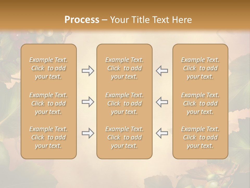 Retro Bluszcz Winogrona PowerPoint Template