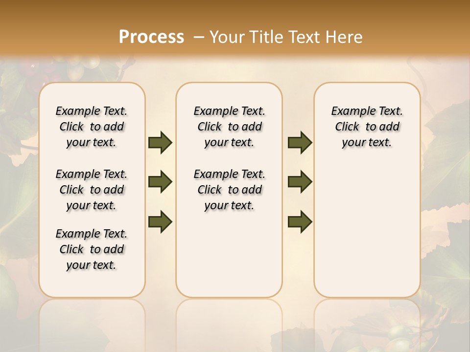 Retro Bluszcz Winogrona PowerPoint Template