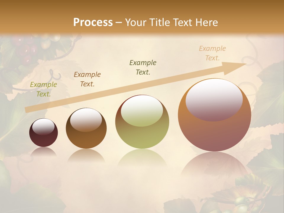 Retro Bluszcz Winogrona PowerPoint Template