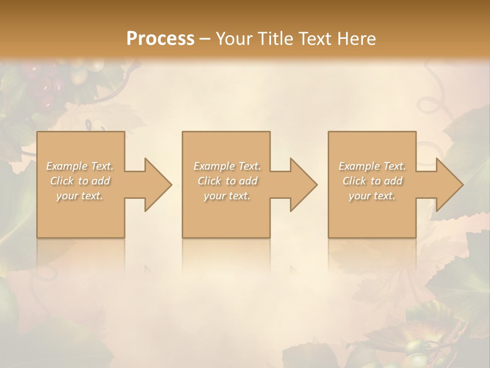 Retro Bluszcz Winogrona PowerPoint Template