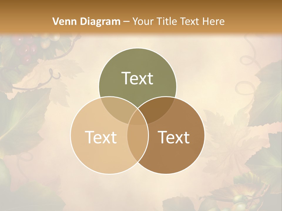 Retro Bluszcz Winogrona PowerPoint Template