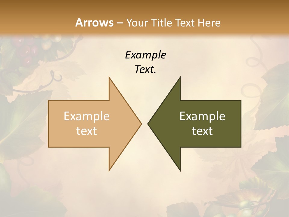 Retro Bluszcz Winogrona PowerPoint Template