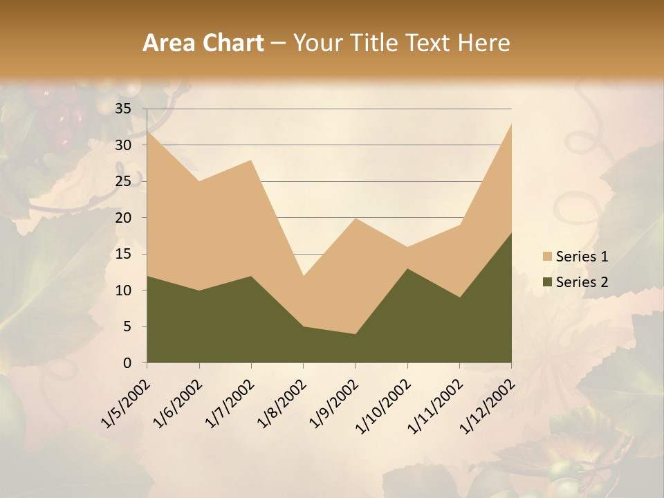 Retro Bluszcz Winogrona PowerPoint Template