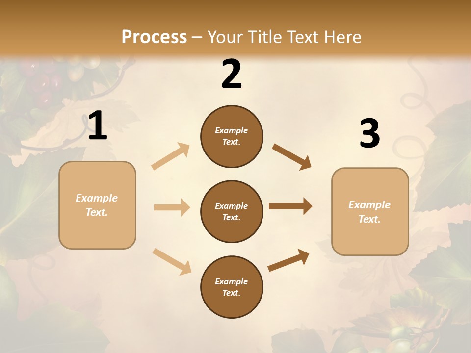 Retro Bluszcz Winogrona PowerPoint Template