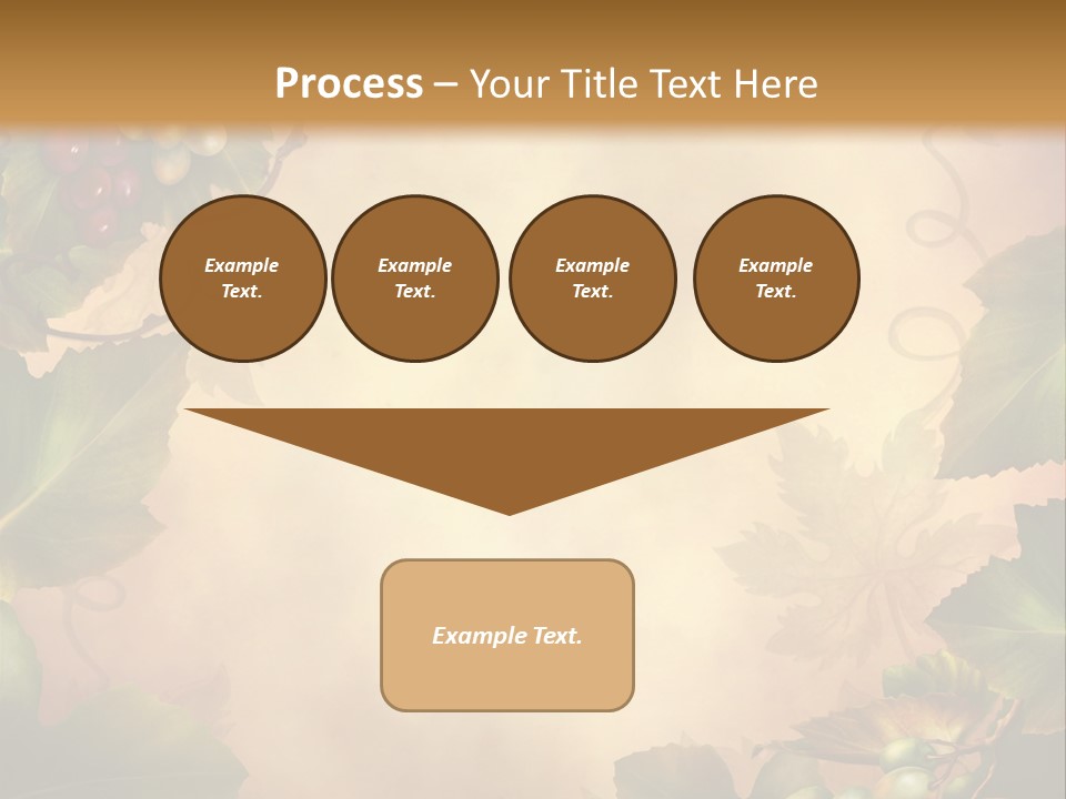 Retro Bluszcz Winogrona PowerPoint Template
