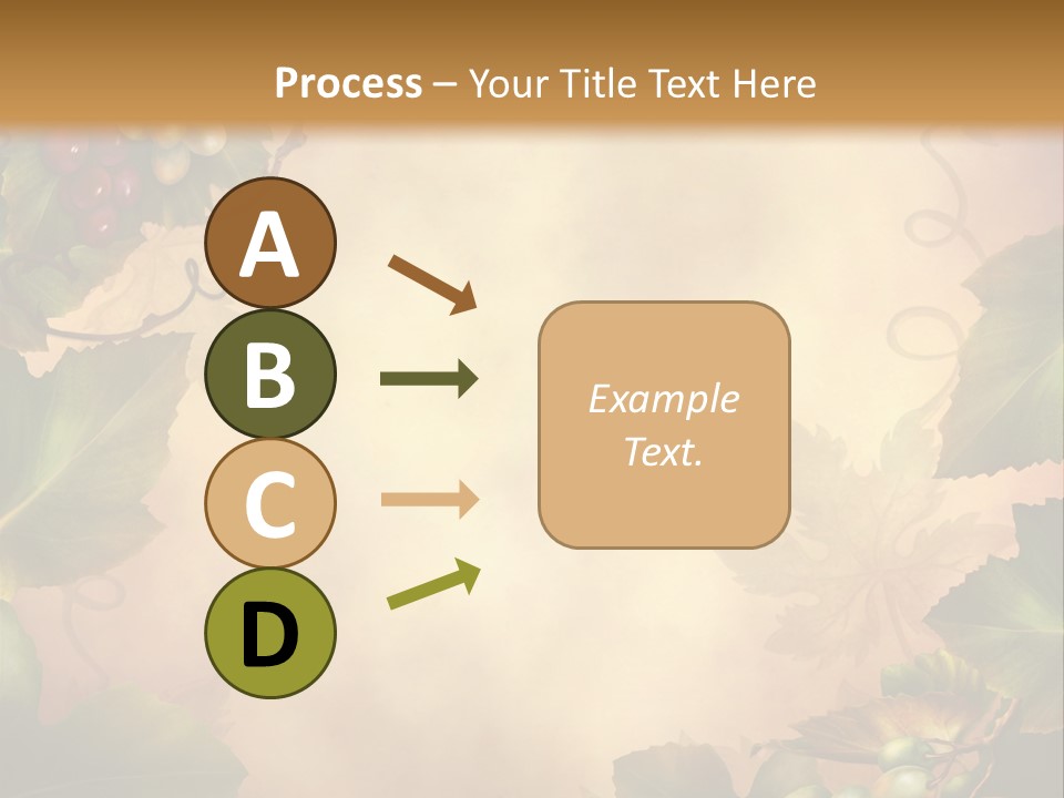 Retro Bluszcz Winogrona PowerPoint Template