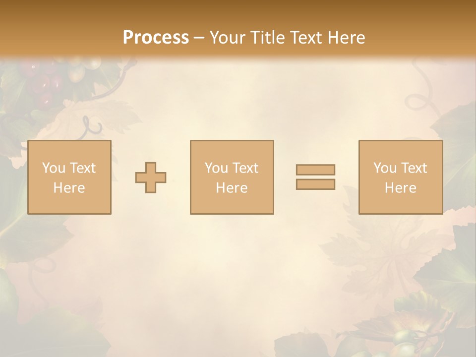 Retro Bluszcz Winogrona PowerPoint Template