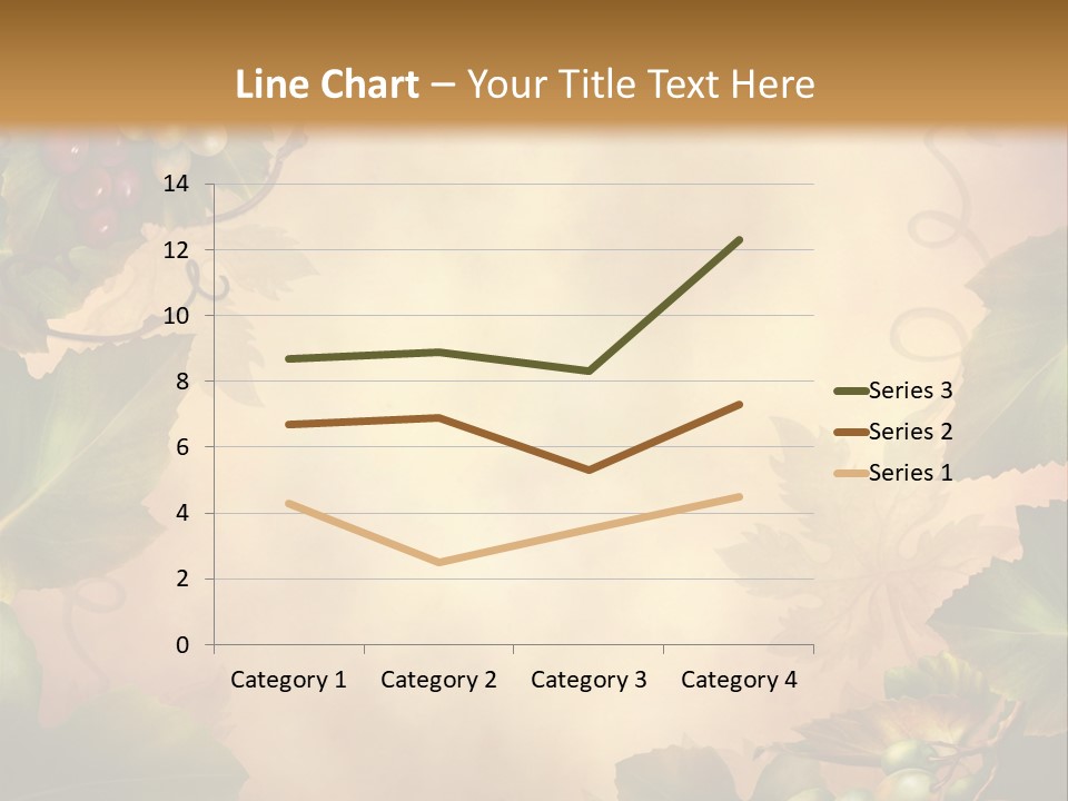 Retro Bluszcz Winogrona PowerPoint Template