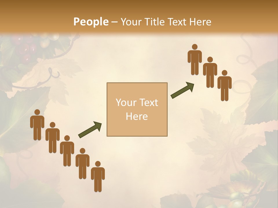 Retro Bluszcz Winogrona PowerPoint Template