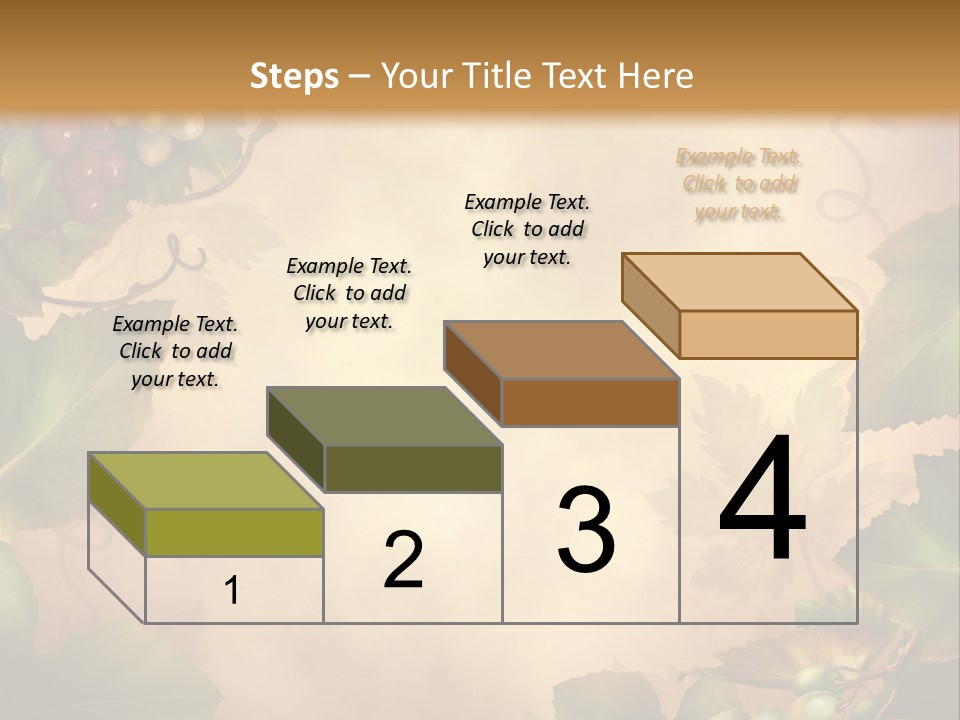 Retro Bluszcz Winogrona PowerPoint Template