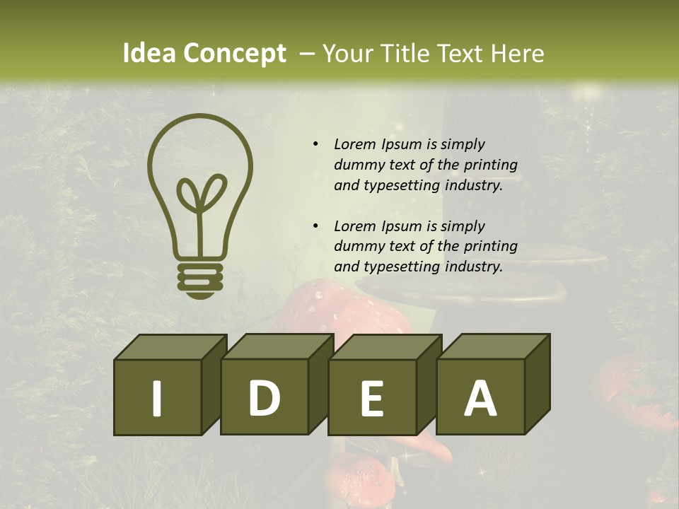 Ciemny Ilustracja Lato PowerPoint Template