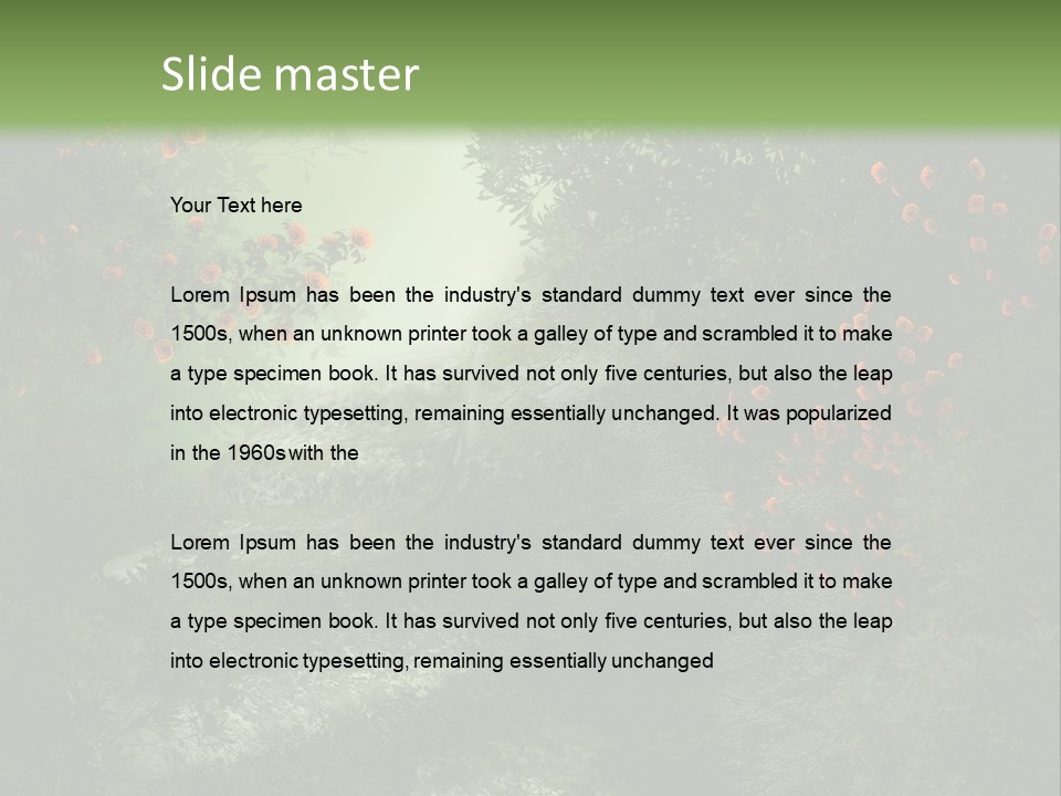 Kwiat Ciemny Drewniany PowerPoint Template