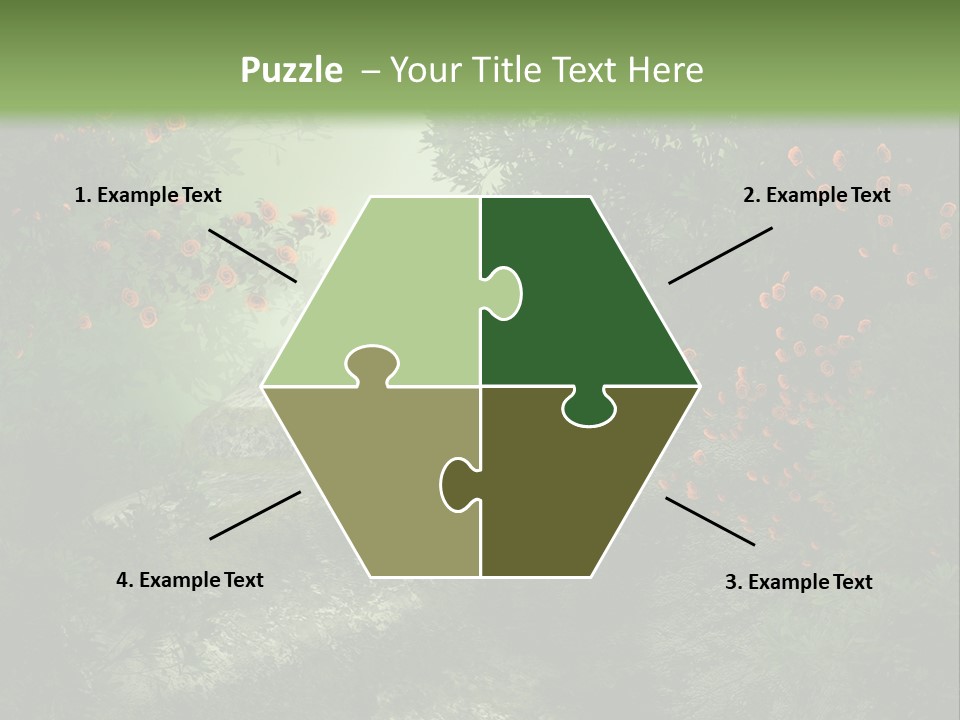 Kwiat Ciemny Drewniany PowerPoint Template