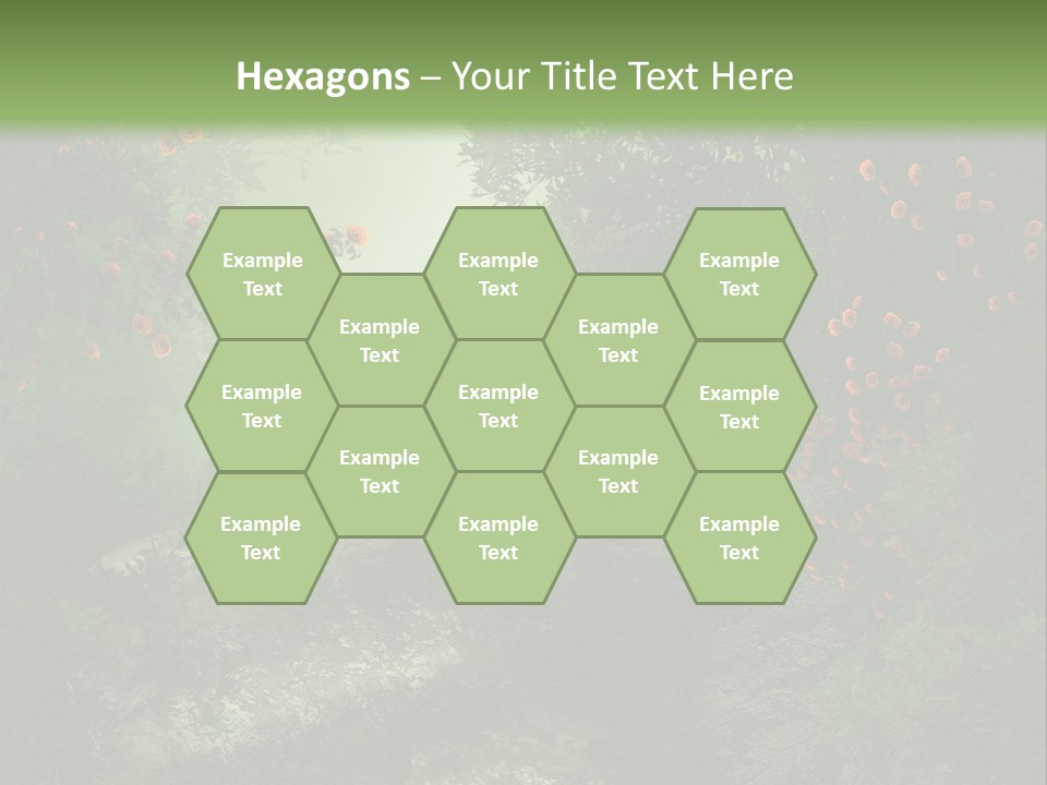 Kwiat Ciemny Drewniany PowerPoint Template