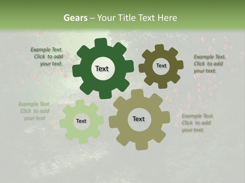 Kwiat Ciemny Drewniany PowerPoint Template