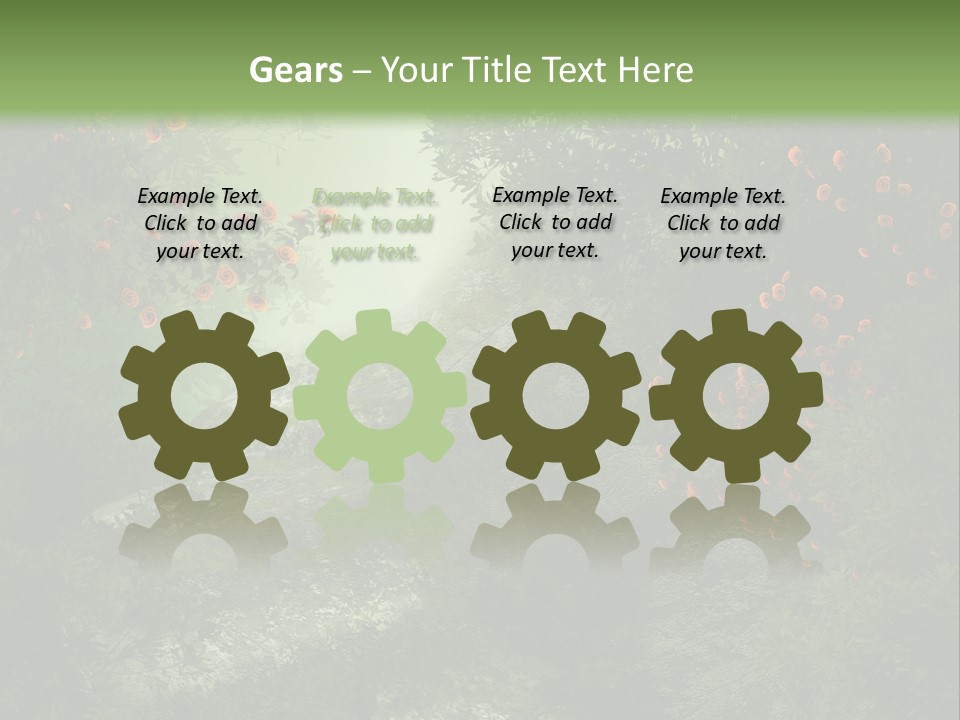 Kwiat Ciemny Drewniany PowerPoint Template