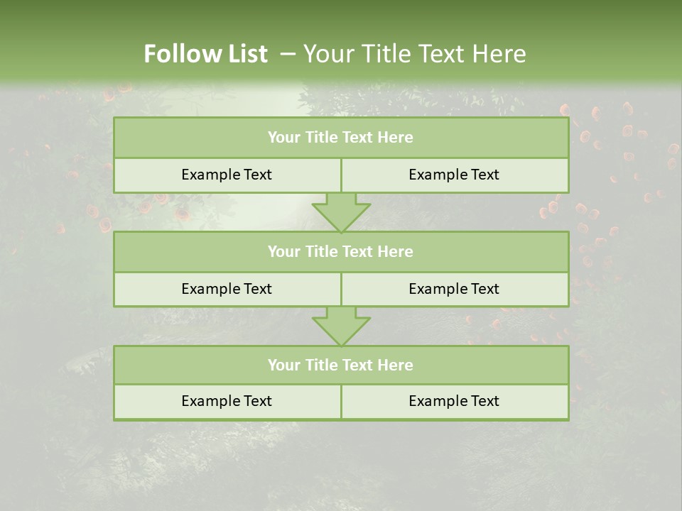 Kwiat Ciemny Drewniany PowerPoint Template