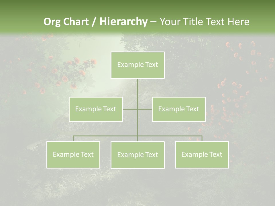 Kwiat Ciemny Drewniany PowerPoint Template