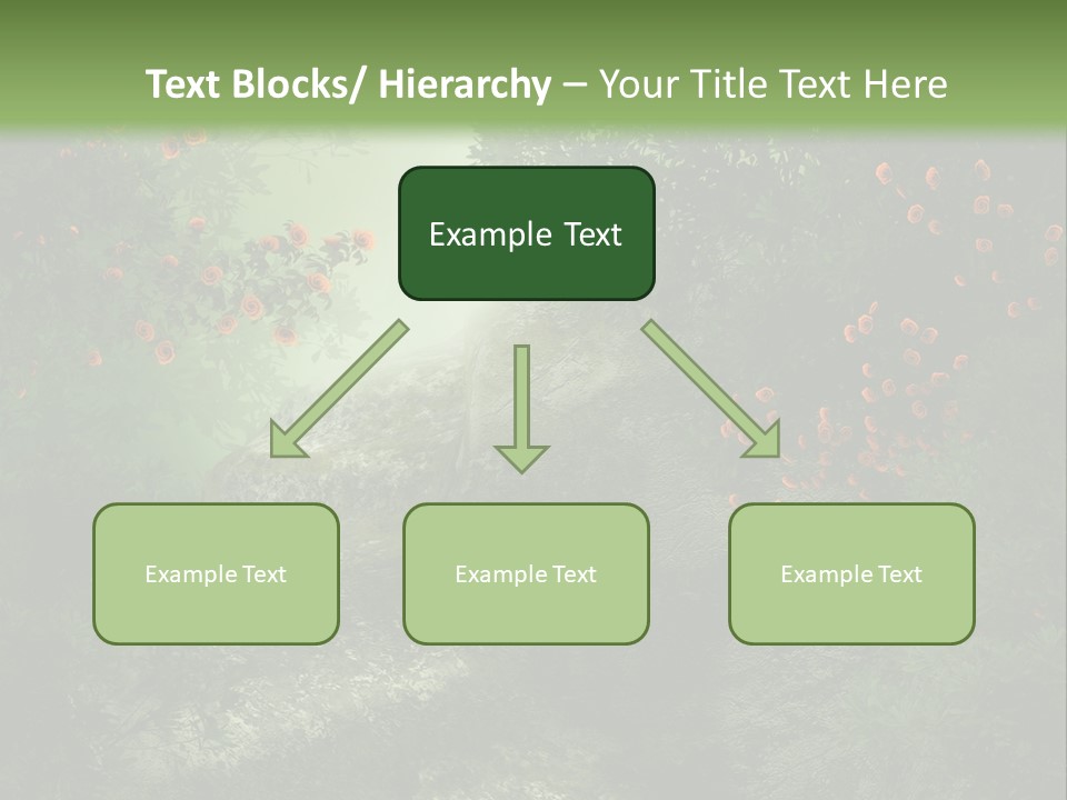 Kwiat Ciemny Drewniany PowerPoint Template